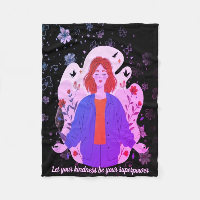Schmetterlingsträume - Cozy Baby Wrap Fleecedecke (Vorderseite)