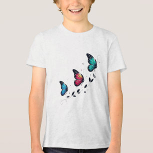 Schmetterlingsträume Pastellflügel Ein sanfter Auf Tri-Blend Shirt