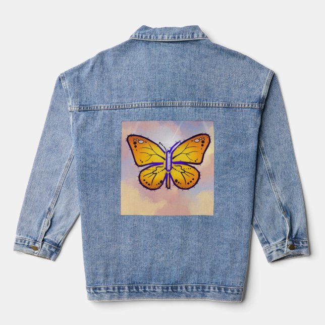 Schmetterlingsverbindung Jeansjacke (Rückseite)