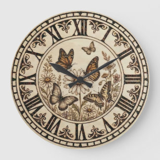 Schmetterlingswanduhr   große wanduhr