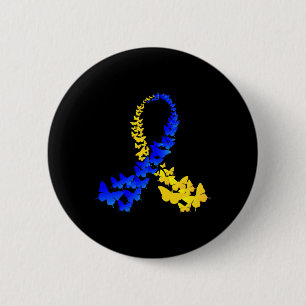 Schmetterlingswelt Down-Syndrom-Tag Frauen Kinder Button