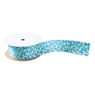 Schmetterlingswerfen (blau) satinband