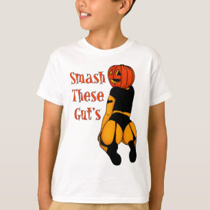 Schmettern Sie diesen Bauch's lustigen Kürbiskatze T-Shirt