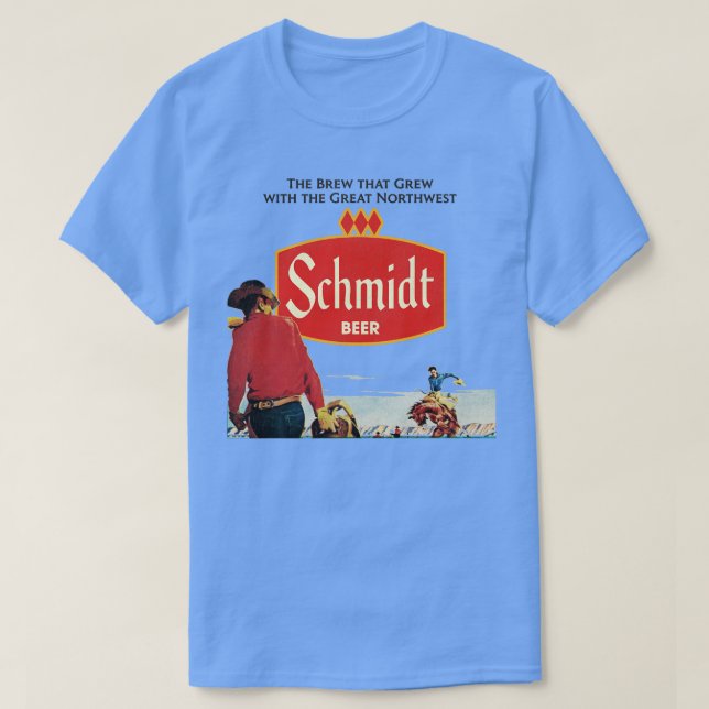 Schmidt Beer Retro Defunktionierte Cowboy Nature S T-Shirt (Design vorne)