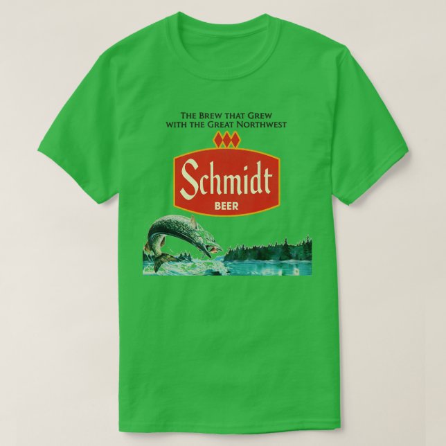 Schmidt Beer Retro Defunktionierte Fischerei Natur T-Shirt (Design vorne)