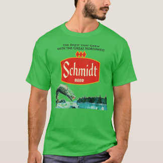 Schmidt Beer Retro Defunktionierte Fischerei Natur T-Shirt