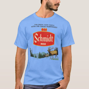 Schmidt Beer Retro Defunktionierte Naturszene T-Shirt