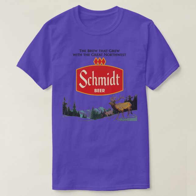 Schmidt Beer Retro Defunktionierte Naturszene T-Shirt (Design vorne)
