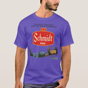 Schmidt Beer Retro Defunktionierte Naturszene T-Shirt