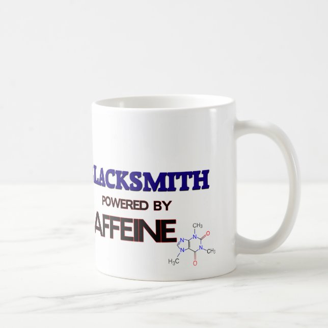Schmied angetrieben durch Koffein Kaffeetasse (Rechts)