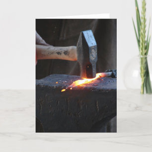 Schmied bei der Arbeit Karte