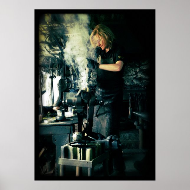 Schmied bei der Arbeit Poster (Vorne)