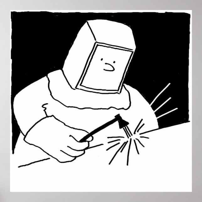 Schmied oder Schweissblech Poster (Vorne)