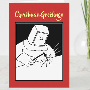 Schmied oder Schweißer Weihnachtskarte Feiertagskarte
