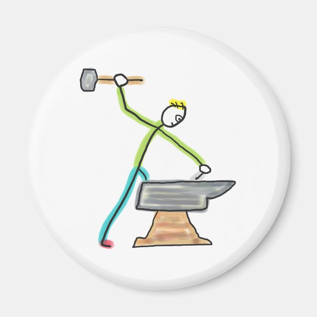 Schmied Stickman Magnet (Vorne)