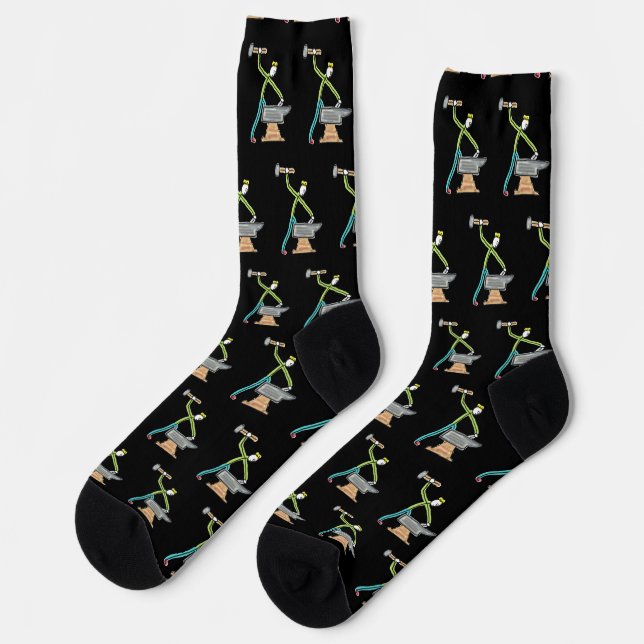 Schmied Stickman Socken (Linkes Detail)