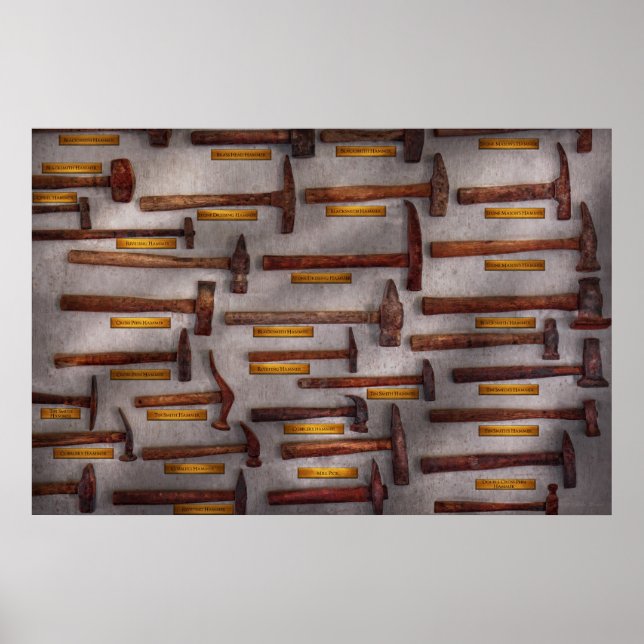 Schmied - Werkzeuge - Kopfschmerzen Poster (Vorne)