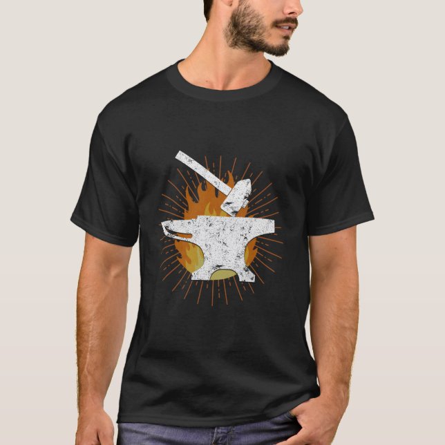 Schmiede Blacksmith Knifemaker T-Shirt (Vorderseite)