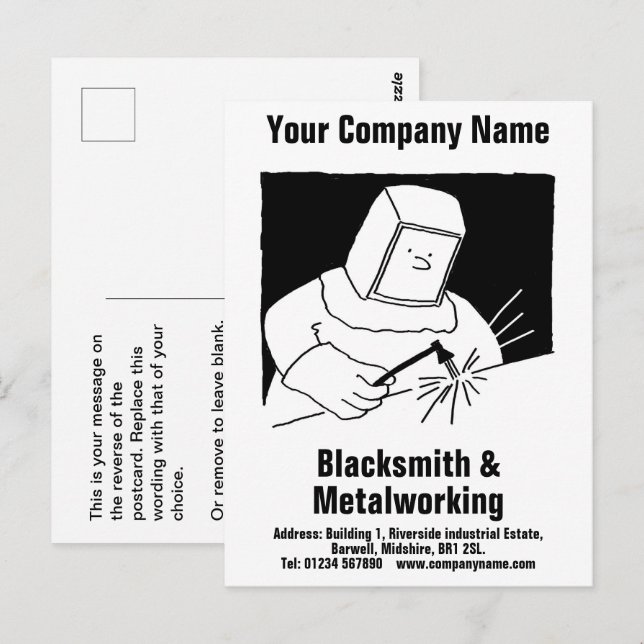 Schmiede- und Metallbearbeitungsdienstleistungen P Postkarte (Vorne/Hinten)
