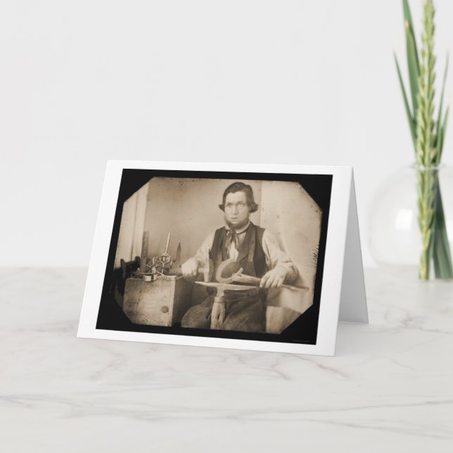 SchmiedearbeitsDaguerreotype 1846 Karte (Vorderseite)