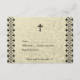 Schmiedeeisen Celtic Cross rvsp RSVP Karte
