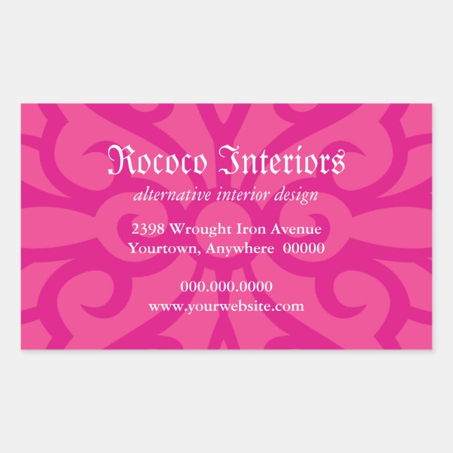 Schmiedeeisen-Dekorationskleber Rechteckiger Aufkleber (Vorderseite)