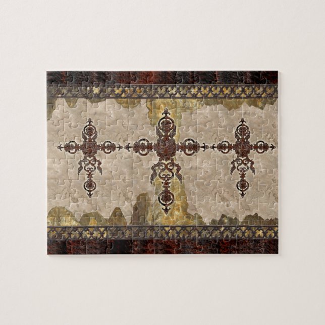 Schmiedeeisen-Kreuz Puzzle (Horizontal)