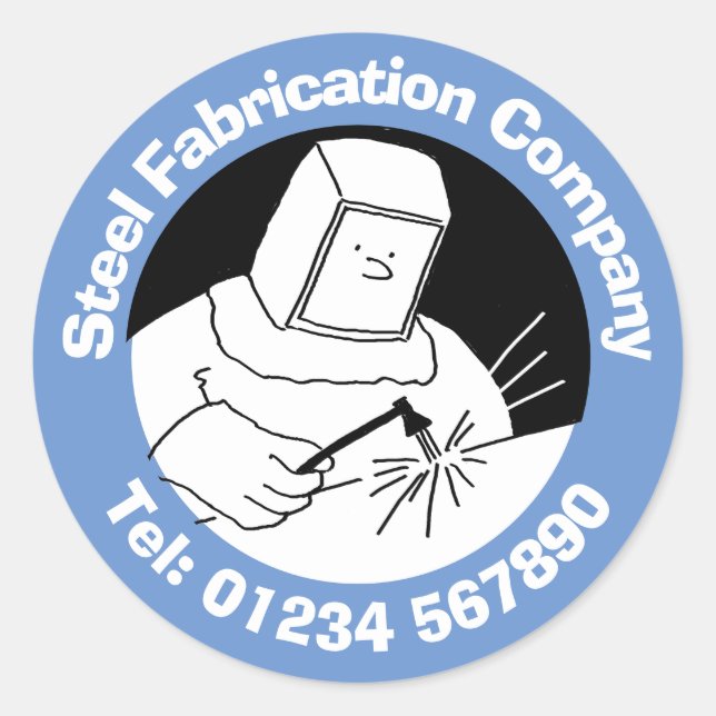 Schmiedekunst & Schweißtechnik Runder Aufkleber (Vorderseite)