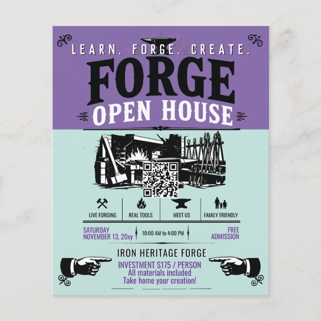 Schmiedeofen-Open-Haus Flyer (Vorne)