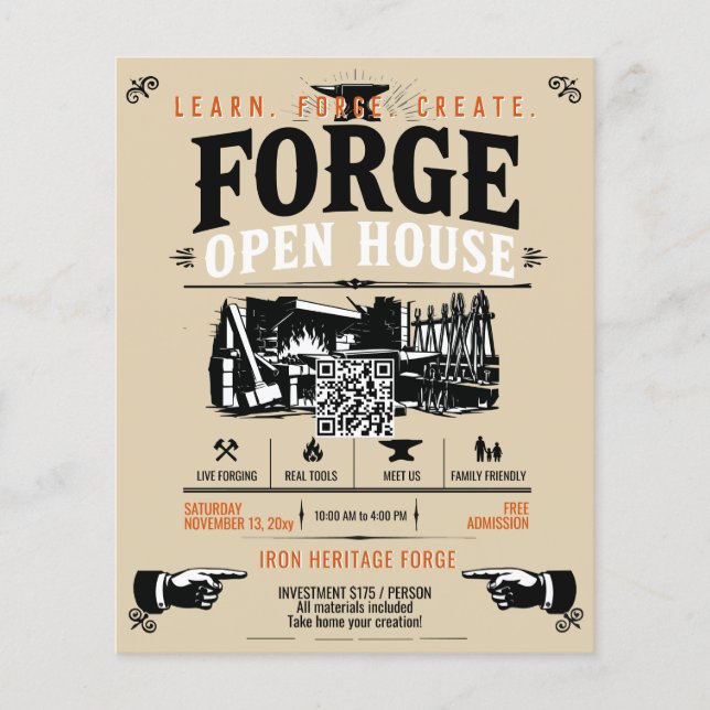 Schmiedeofen-Open-Haus Flyer (Vorne)