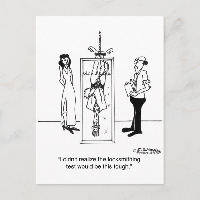 Schmiedeprüfung ist hart postkarte (Vorderseite)