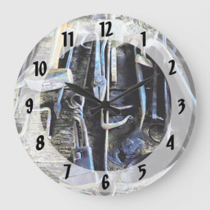 Schmiedewerkzeuge Große Wanduhr