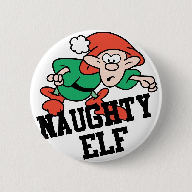 Schmiger Weihnachtself Button (Vorderseite)