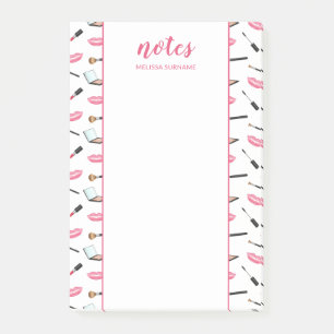 Schminken mit rosa Lippen & benutzerdefiniertem Ti Post-it Klebezettel