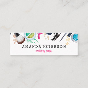 Schminkkünstler trendige Wasserfarbe Moderner Wel Mini Visitenkarte
