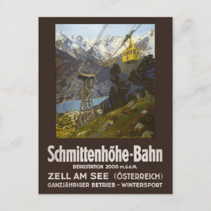 Schmittenhoehe-Bahn Austria Vintage Poster 1930 Postkarte