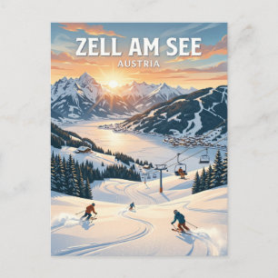 Schmittenhöhe Skigebiet, Zell am See Österreich Postkarte