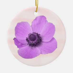 Schmuck Anhänger Pinke Anemone Keramik Ornament