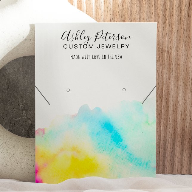 Schmuck aus Aquarellfarben Ohrring-Halskette (Von Creator hochgeladen)