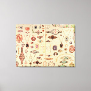 Schmuck aus dem 'Tiffany-Katalog', 1890 Leinwanddruck