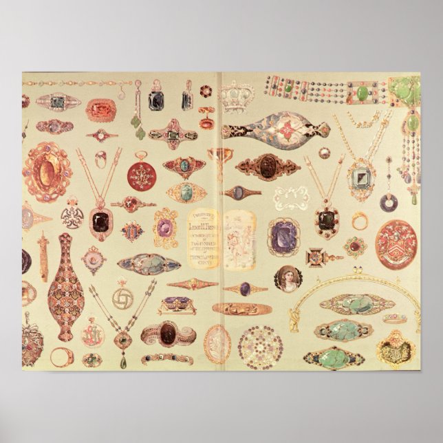 Schmuck aus dem 'Tiffany-Katalog', 1890 Poster (Vorne)