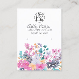 Schmuck aus getrocknetem Wildblumenlogo Visitenkarte