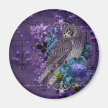 Schmuck aus Vintagen Kronleuchtern aus Owl, lila g