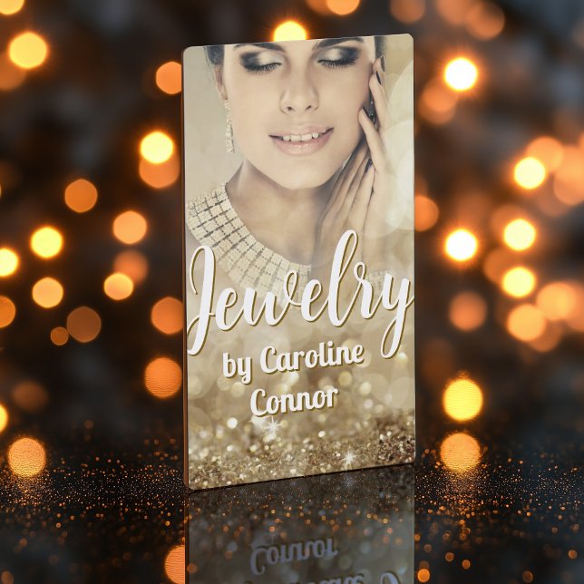 Schmuck Designer Gold Sparkle Luxuriös Visitenkarte (Perfect for business)