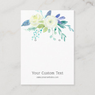 Schmuck-Display-Card verdienen ・ Aquarellblume Visitenkarte