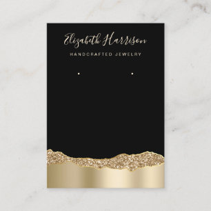 Schmuck Display Glitzer Gold Foil Black Visitenkarte