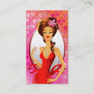 Schmuck-Frauen-Rosa-Spitze Visitenkarte