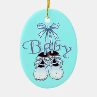 Schmuck für unsere Baby Boy Shoes Keramik Ornament