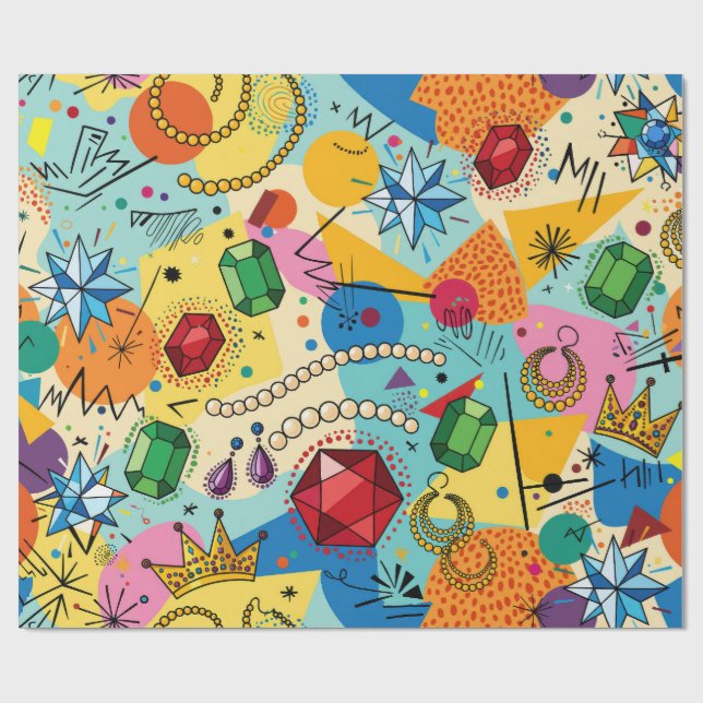 Schmuck Geschenkpapier (Flach)