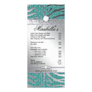 Schmuck-Gestell-Kartezebra-aquamarines Werbekarte